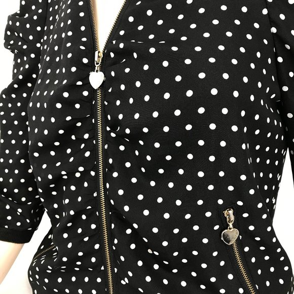 La Chappelle Zip up Blouse Size 7/8 - Picture 2 of 5